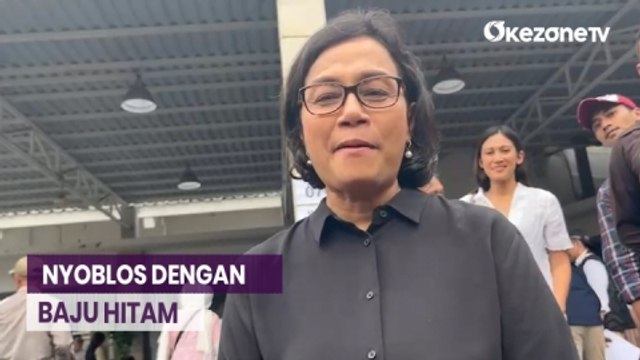 Sri Mulyani Berbaju Hitam saat Nyoblos, Wartawan Nyeletuk: Nggak Lagi Berkabung Kan Bu?