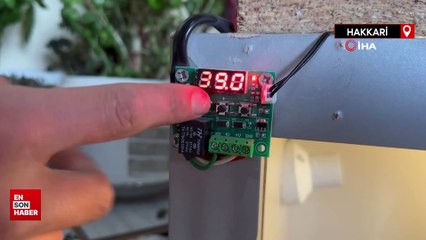 Hakkari'de 15 yaşındaki genç, buzdolabından yaptığı kuluçka makinesiyle civciv üretimine başladı