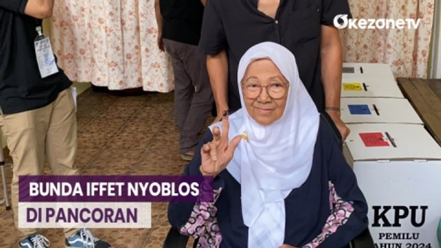 Momen Bunda Iffet Nyoblos di Pancoran