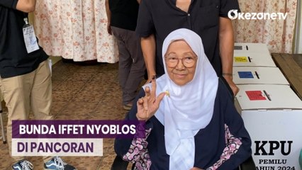 Momen Bunda Iffet Nyoblos di Pancoran