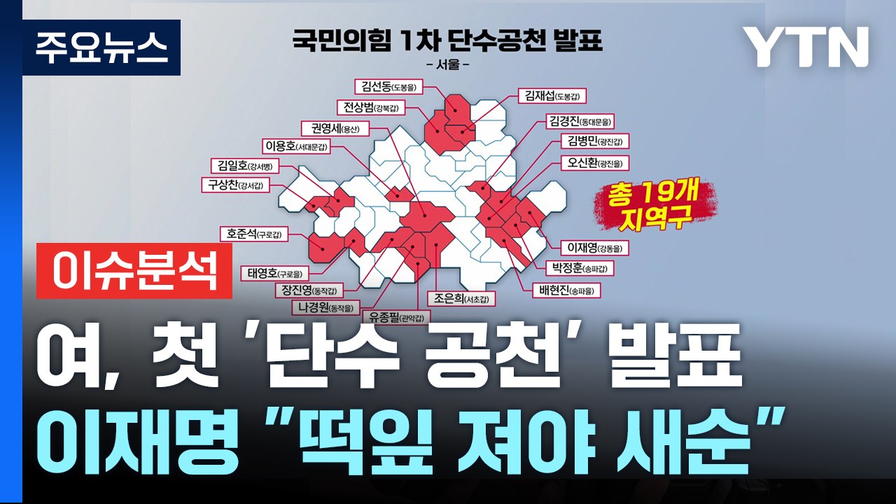 [더뉴스] 與, 25개 지역구 '단수 공천'...이재명 "떡잎 져야 새순" 인적 쇄신...