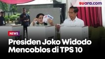 Presiden Joko Widodo Menggunakan Hak Suaranya di TPS 10 Gambir