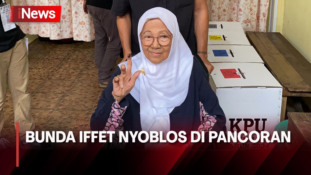 Gunakan Hak Suara, Bunda Iffet Nyoblos di Pancoran