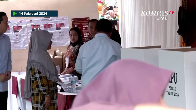 Detik-Detik Prabowo Subianto Nyoblos Pemilu 2024 di Hambalang, Celup Tinta 2 Jari