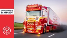 Eckhardt Früchte-Express - Scania S650 V8 (open pipe sound!)