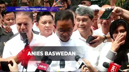 Anies Pantau Quick Count di Posko Pemenangan AMIN