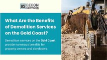 What Are the Benefits of Demolition Services on the Gold Coast