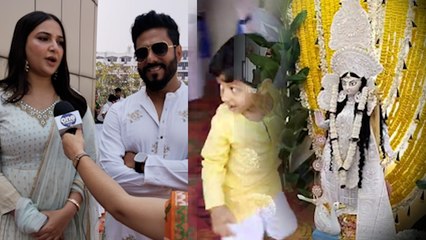 ইয়ালিনির জন্মের পর প্রথম Saraswati Puja, অফিসে কীভাবে পুজো সারলেন Raj-Subhashree?   | Oneindia