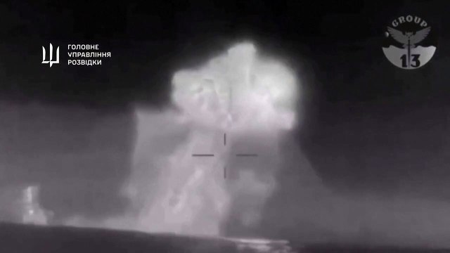 Ukraine says it destroyed large Russian landing ship in Black Sea