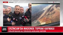 Erzincan'da maden sahasında toprak kayması: 4 kişi gözaltına alındı