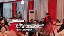 Ganjar, Mahfud, dan Megawati Kumpul Pantau Quick Count