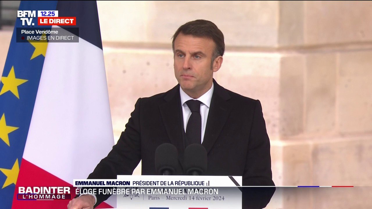 Hommage national à Robert Badinter: Emmanuel Macron évoque sa "plaidoirie inoubliable contre une peine capitale"