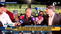 Fiscal Vela responde sobre declaraciones del exasesor de patricia Benavides a su llegada al Aeropuerto Jorge Chávez