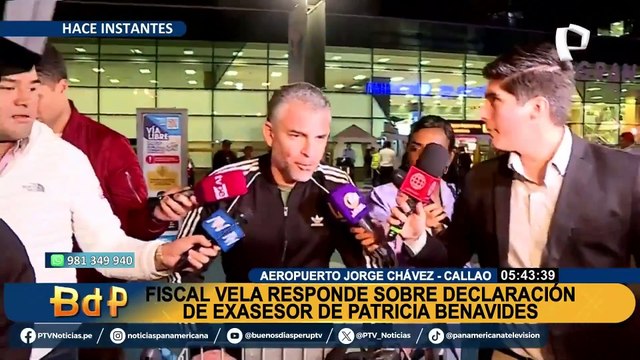 Fiscal Vela responde sobre declaraciones del exasesor de patricia Benavides a su llegada al Aeropuerto Jorge Chávez