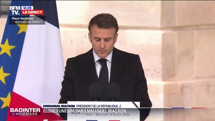 Emmanuel Macron, sur Robert Badinter: "Pour lui, il existait un droit qu'aucune loi ne pouvait entamer, le droit de devenir meilleur"