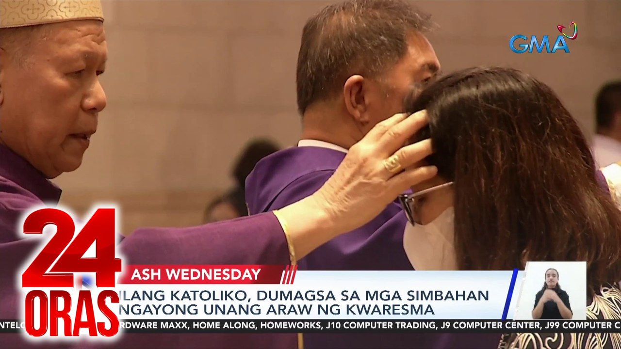 Ilang katoliko, dumagsa sa mga simbahan ngayong unang araw ng kwaresma | 24 Oras