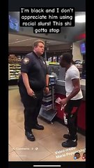 Man tries to upset a security guard in the middle of the store