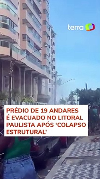 Prédio de 19 andares é evacuado no litoral paulista após 'colapso estrutural' #shorts
