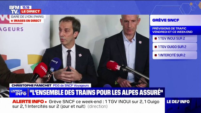 Grève SNCF: Tous les TER qui ont des correspondances avec des TGV seront garantis assure Christophe Fanichet, PDG de SNCF Voyageurs
