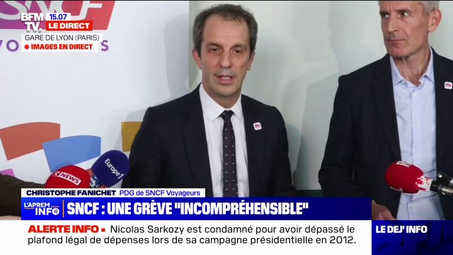 Grève SNCF: Un TGV sur deux ce week-end annonce Christophe Fanichet, PDG de SNCF Voyageurs