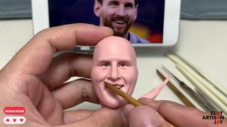 Lionel Messi sculpture handmade from polymer clay, the full sculpturing process