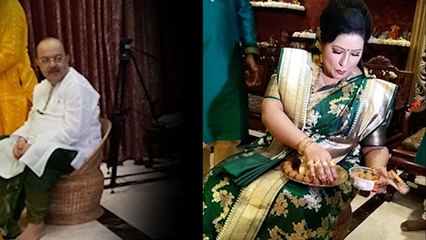 শোভনকে পাশে নিয়েই বৈশাখীর Saraswati Puja, এভার গ্রিন জুটির মনে বসন্তের কোন রং লাগল? | Oneindia