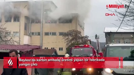 Beykoz'da fabrikada yangın! Çok sayıda ekip olay yerinde