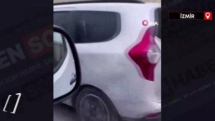 İzmir'de direksiyon başında uçucu madde içen sürücü