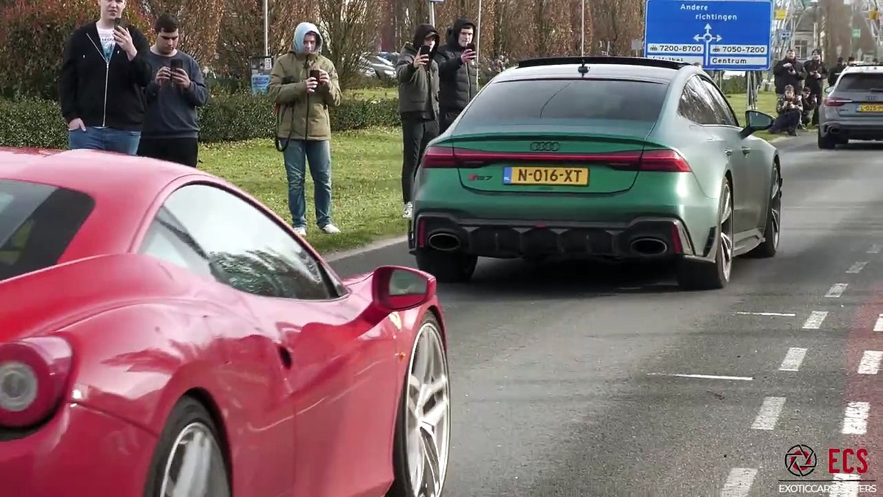 Supercars Revving at Car Meet - Novitec 812, LOUD SF90 Stradale, Akrapovic 992 GT3, Urban RS7 C8