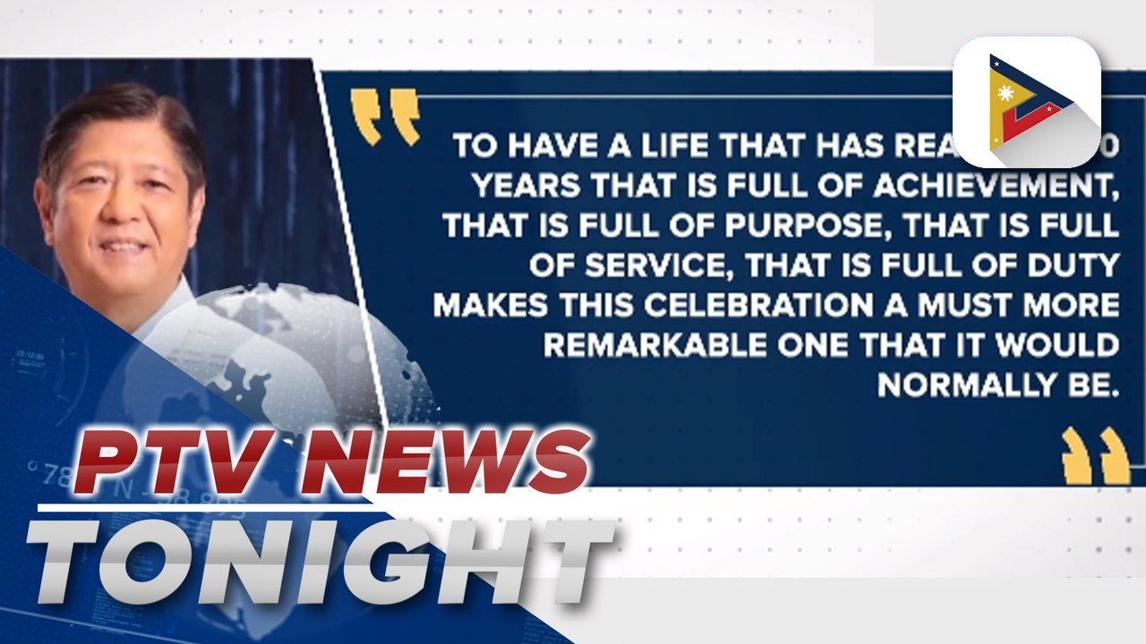 PBBM honors Chief Presidential Legal Counsel Enrile during the latter’s 100th birthday celebration