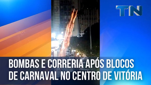 Bombas e correria após blocos de Carnaval no Centro de Vitória