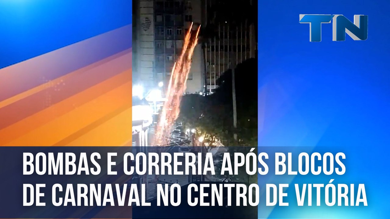 Bombas e correria após blocos de Carnaval no Centro de Vitória
