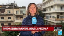 Informe desde Beirut: cuatro civiles fallecieron en Líbano tras ataques israelíes