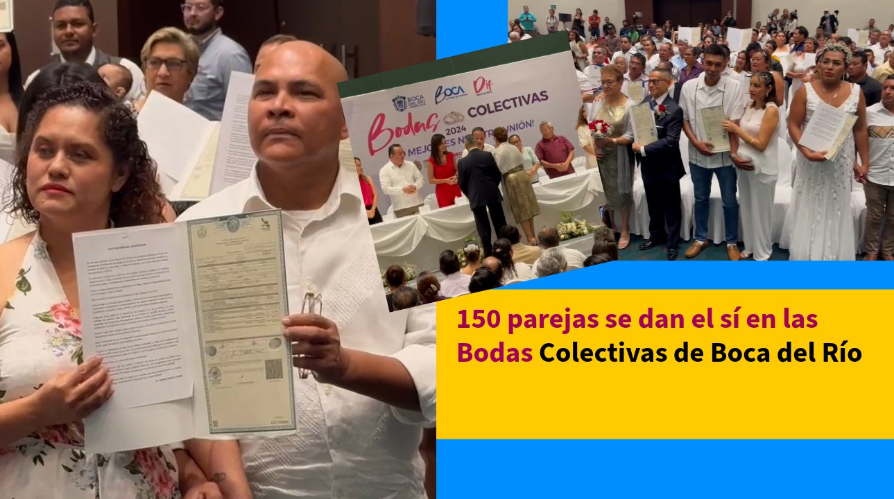 150 parejas se dan el sí en las Bodas Colectivas de Boca del Río