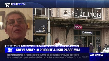Grève à la SNCF: "Il y a une disproportion considérable entre la gêne qui va toucher un million de personnes et une revendication qui reste purement catégorielle", pour Bruno Gazeau (président de la FNAUT)