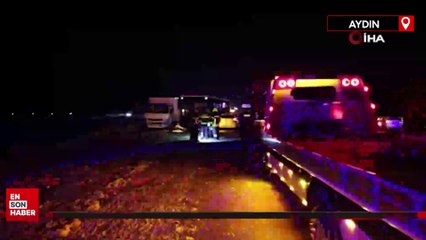 Aydın'da yola dökülen limon posası, kazaya neden oldu