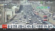 올해 설 연휴 교통사고 40% 줄고 이동량 10% 늘어