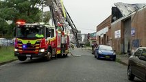 Newcastle blaze destroys dozens of vehicles in industrial area