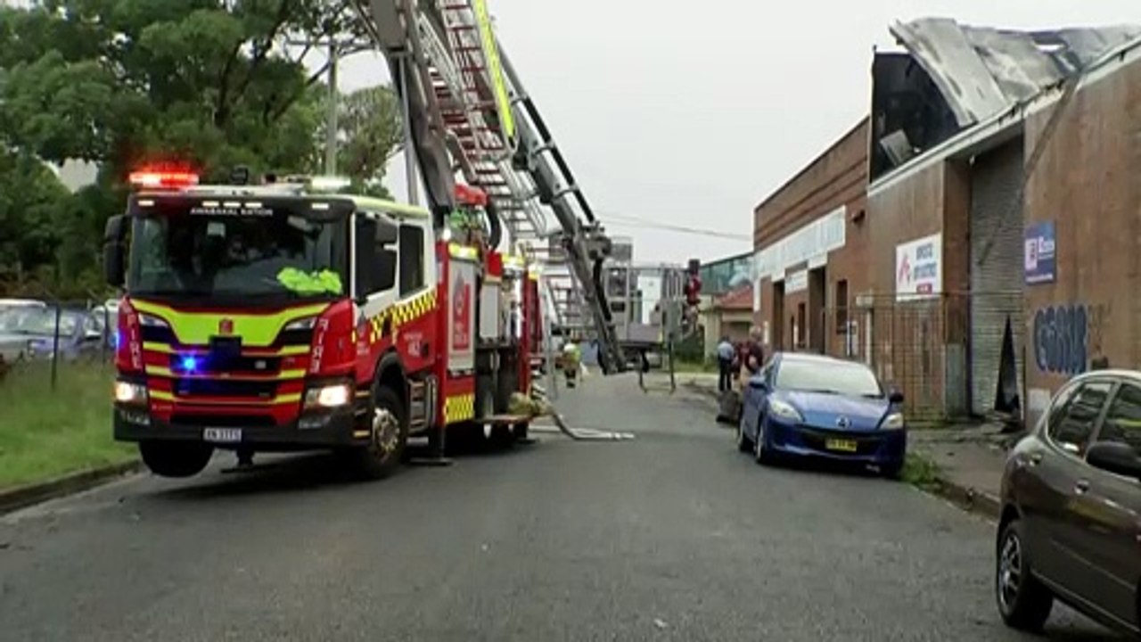 Newcastle blaze destroys dozens of vehicles in industrial area