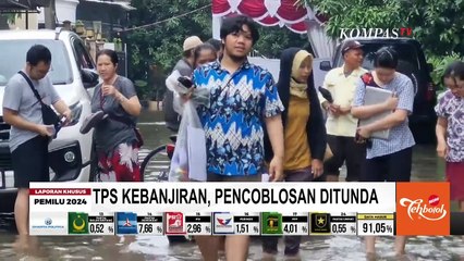 Download Video: Akibat Banjir, Pemungutasn Suara di 6 TPS di Komplek Hibrida Kelapa Gading Ditunda