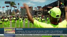 Brasil: En Salvador de Bahía le realizaron un homenaje a los trabajadores del carnaval