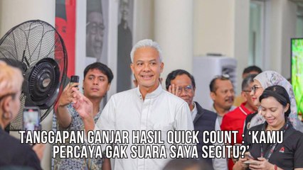 Tanggapi Hasil Quick Count Pilpres 2024, Ganjar : Kamu Percaya Gak Suara Saya Segitu?