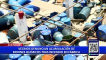 San Miguel: vecinos reportan problemas de salud por gases tóxicos tras incendio en almacén