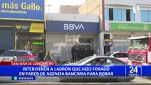 San Juan de Lurigancho: nuevas imágenes de intento robo a banco a través de forado