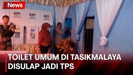 Tak Ada Tempat, Toilet Umum di Tasikmalaya Disulap Jadi TPS Pemilu 2024