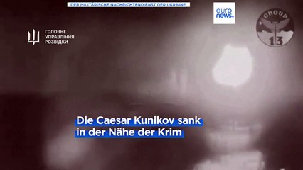 Kiew versenkt russisches Kriegsschiff Caesar Kunikov im Schwarzen Meer