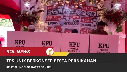 TPS Unik Berkonsep Pesta Pernikahan, Selesai Nyoblos Dapat Es Krim