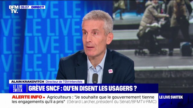 Alain Krakovitch (directeur de TGV-Intercités): Malgré trois grévistes chefs de bord sur quatre, on va assurer un train sur deux ce week-end