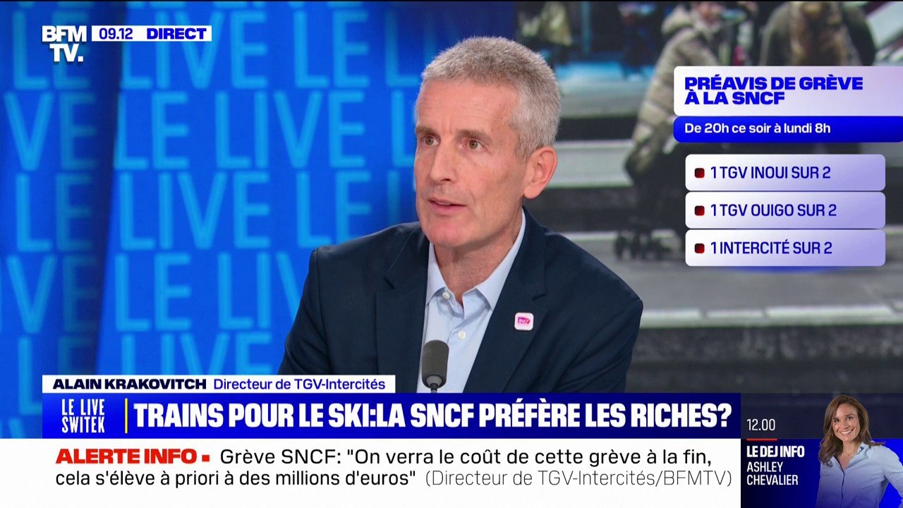 "Ce sont les trains les plus pleins": le directeur de TGV-Intercités se justifie sur la priorité donnée aux lignes vers les Alpes