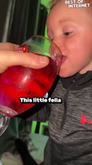 Adorable Toddler's Cherryade Bliss | A Sweet Sip of Joy! | BOI